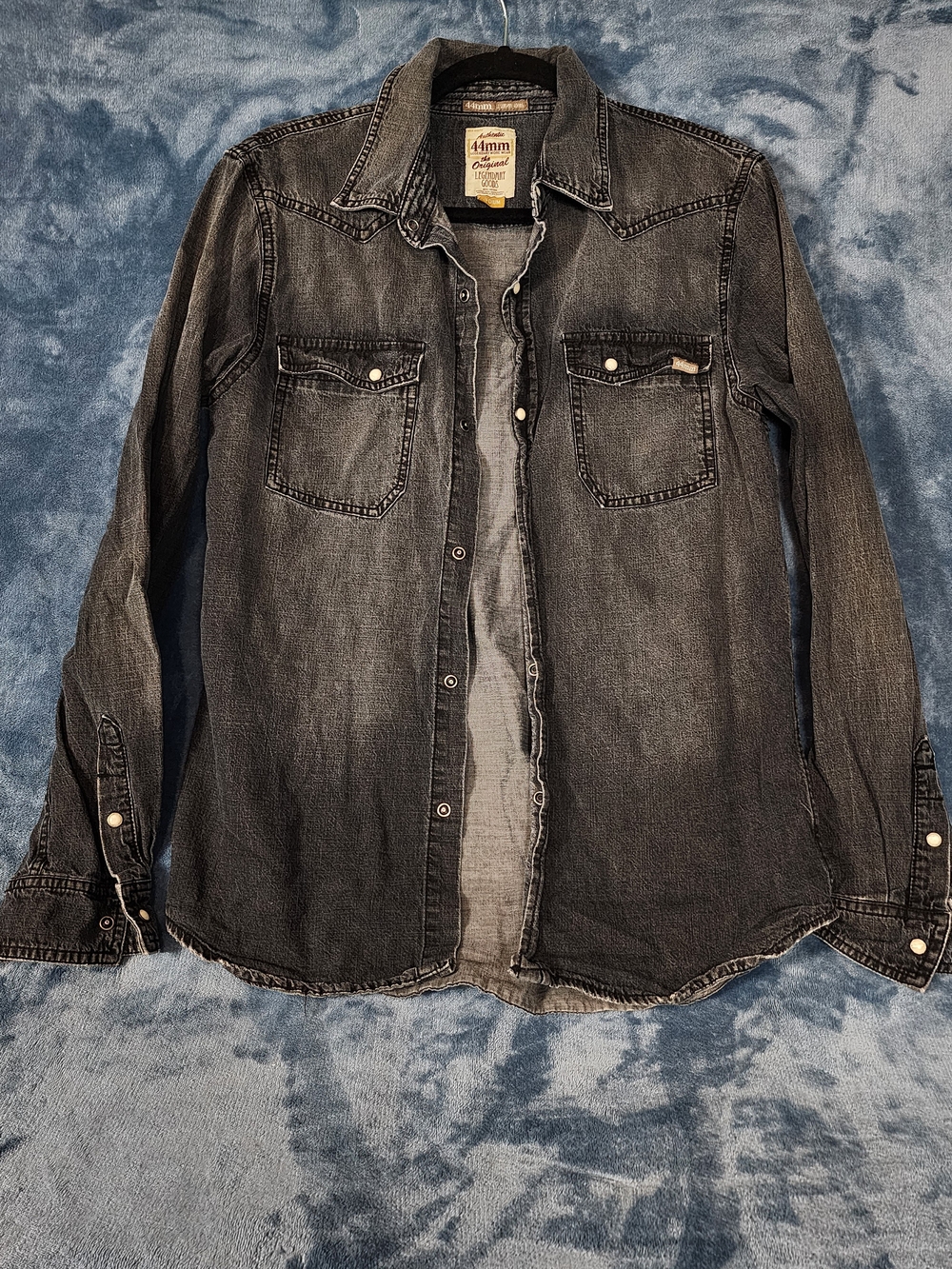 44mm Legendary Workwear Washed Black Denim Shirt